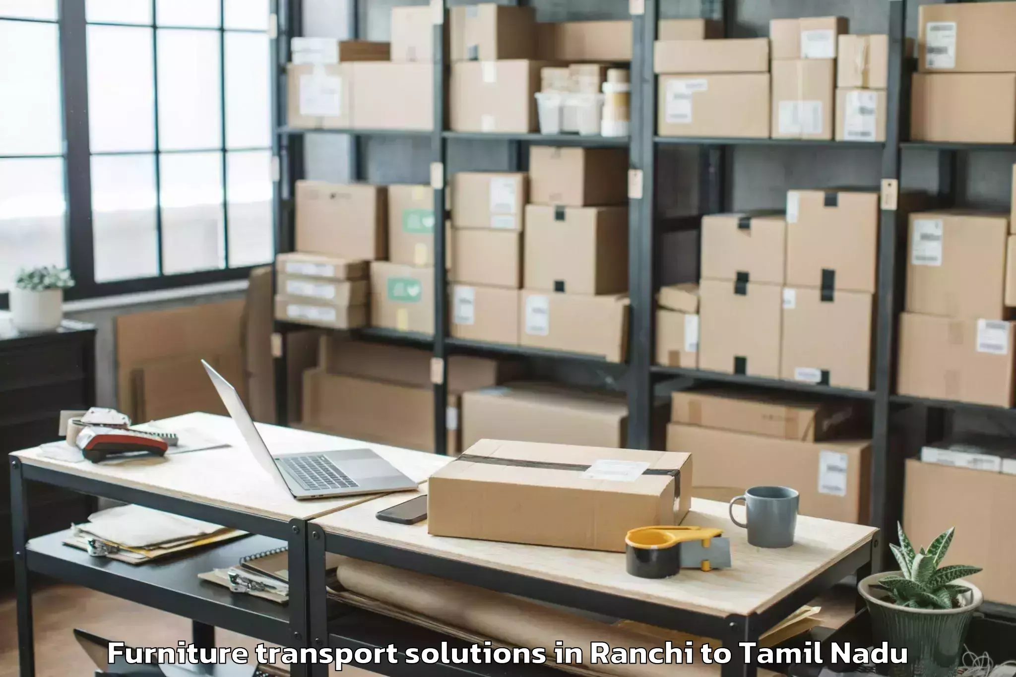 Trusted Ranchi to Kodaikanal Furniture Transport Solutions